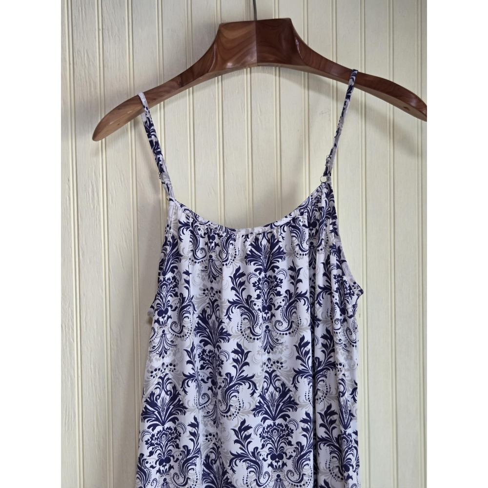 DOKOTOO‎ Dress Womens Medium Blue Floral Sleeveless Maxi Sundress Scoop Neck
